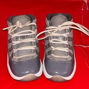 Jordan Kids Gray and White Sneakers